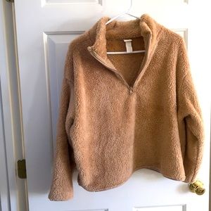 H&M Quarter Zip Fleece Popover - NWOT